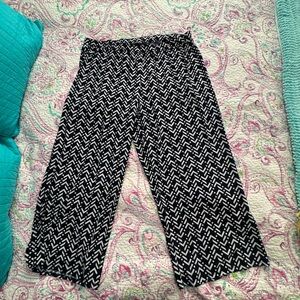 Navy Geometric Wide-Leg Pants 3x
